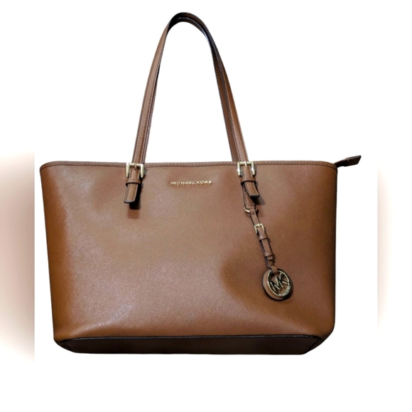 Michael Kors Pre-loved Jet Set Travel Large Top-Zip Tote Bag - Picture 1 of 8